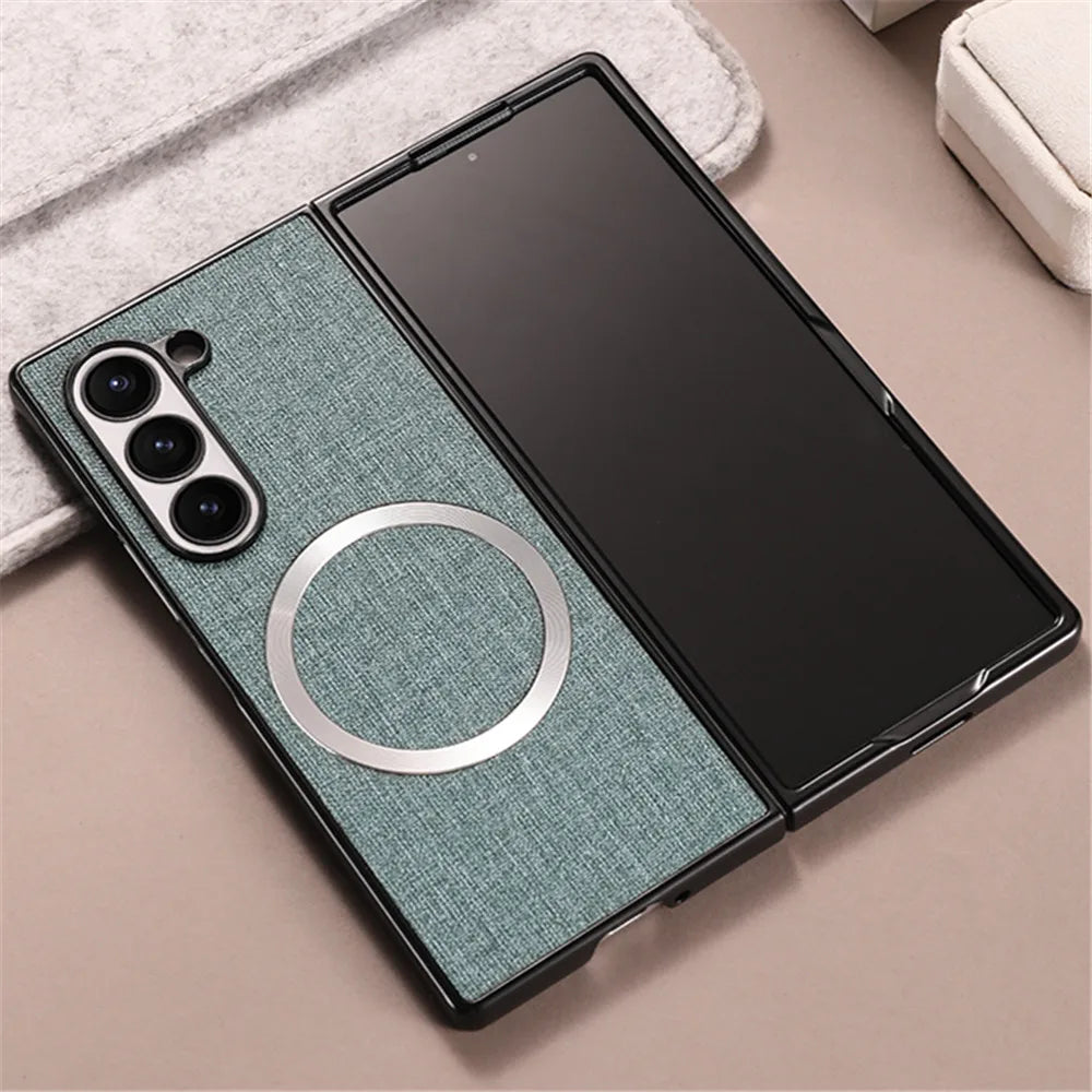 Magnetic Phone Case - Solid Color Shockproof Magsafe Wireless Charging Cover for Samsung Galaxy Z Fold 7/6/5/4/3