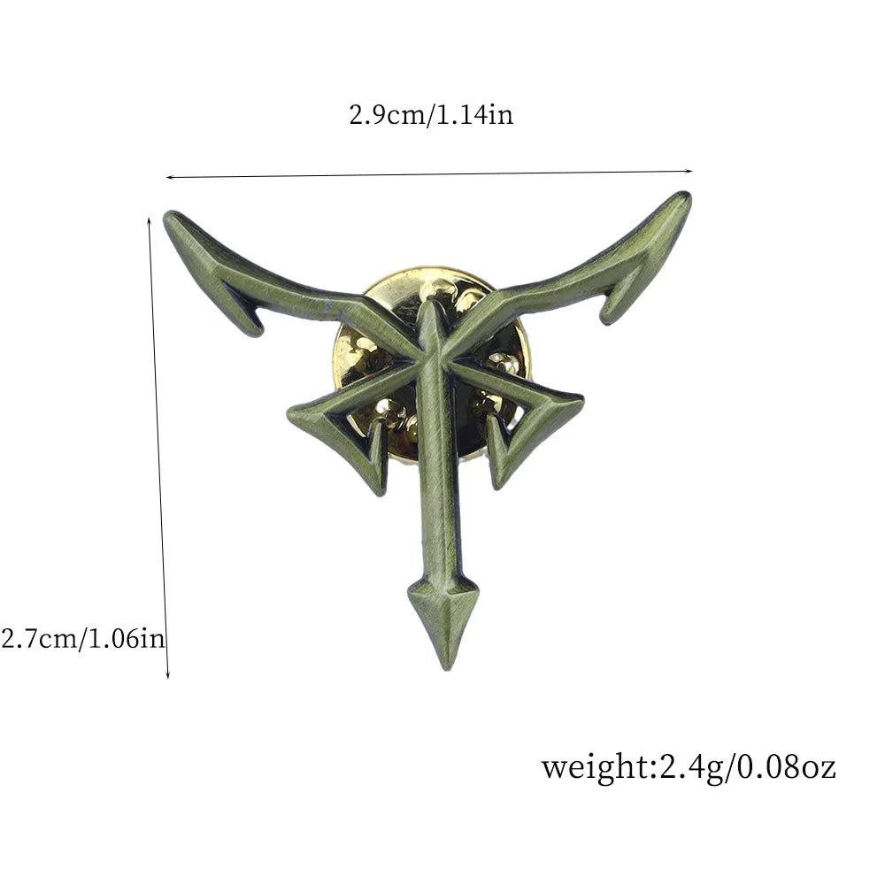 Resident Evil 4 Los Iluminados Logo Pin - Vintage Enamel Metal Brooch Badge Collectible Accessory