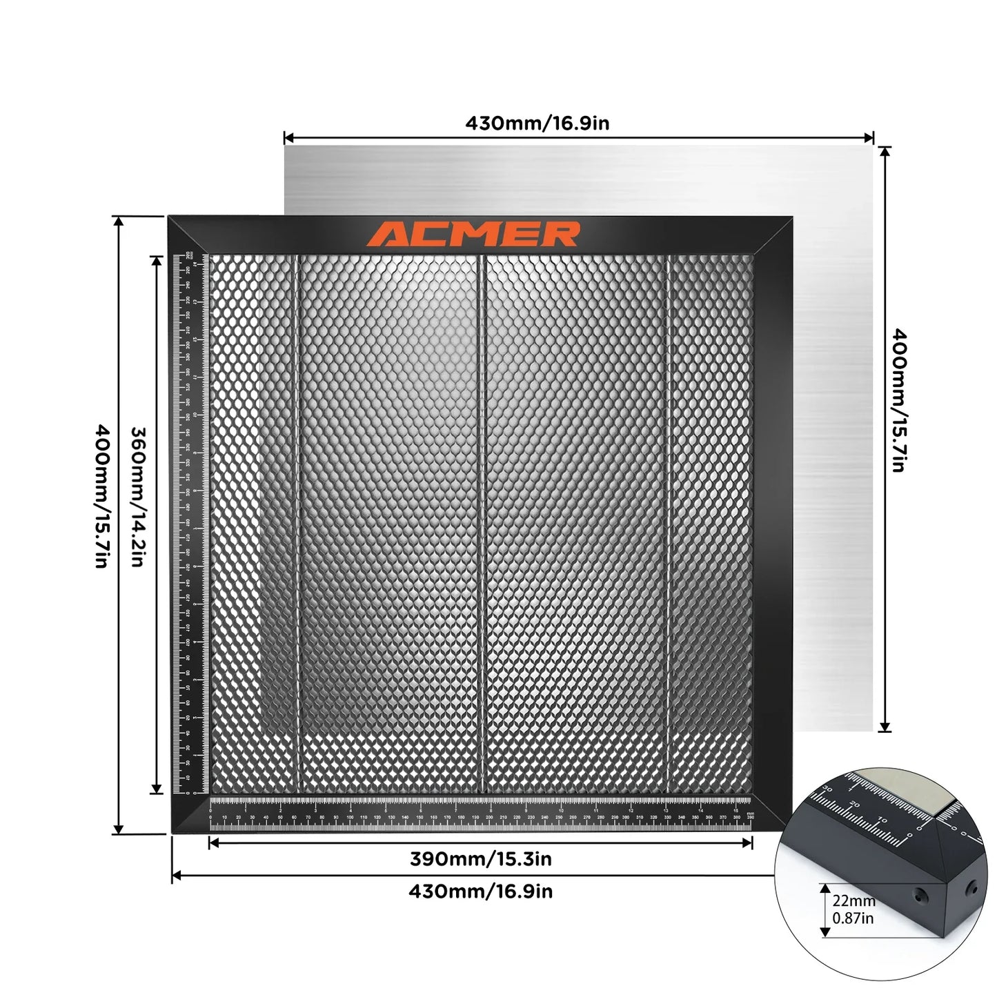 ACMER Laser Cutting Honeycomb Table β 300x300/330x330/400x400/440x440mm for CO2 & Diode Laser Engraver Machines