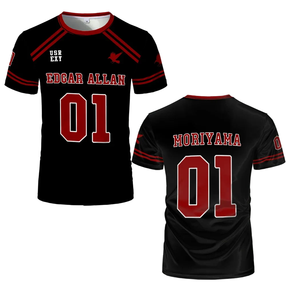 Foxhole Court Lacrosse Jersey - 3D Edgar Allan Ravens Cosplay T-Shirt for Kids and Fans