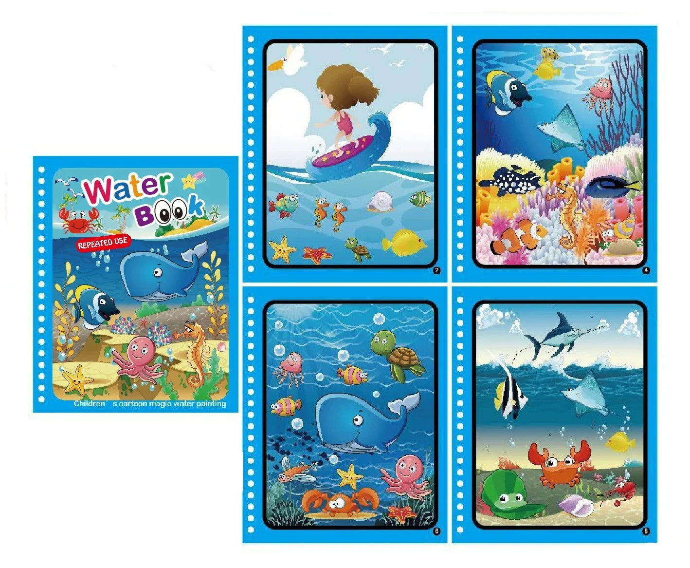 Magical Water Drawing Book – Reusable Montessori Coloring & Sensory Toy for Early Childhood Education