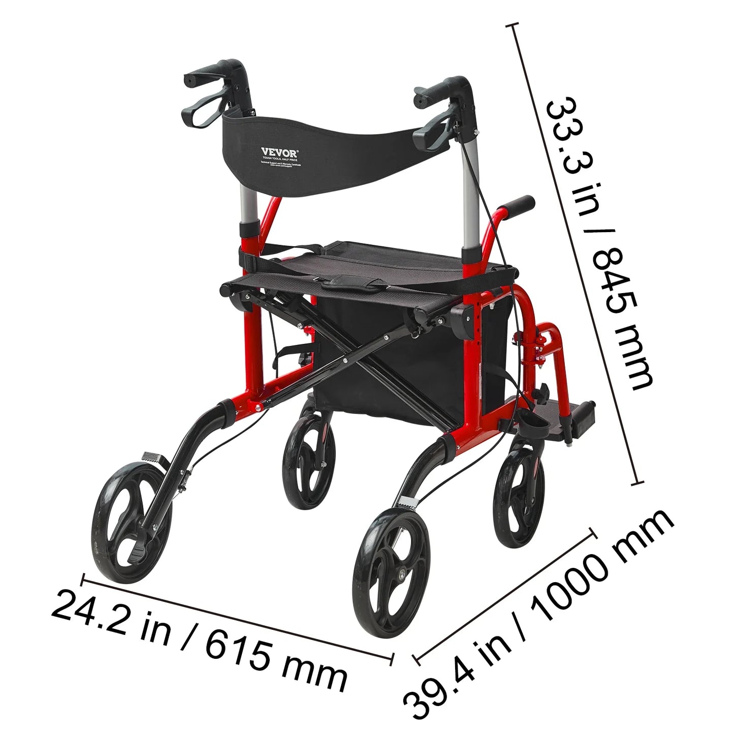 Men’s Adjustable Lightweight Forearm Crutches — Foldable Aluminum Elbow Crutch with Cuff for Walking