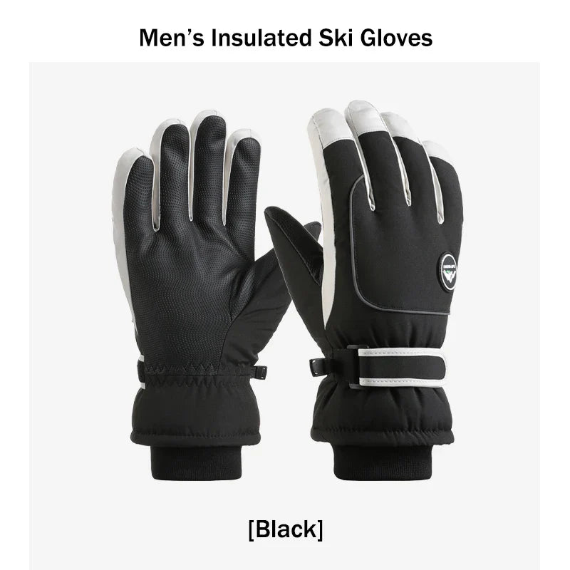 Men’s Waterproof Winter Ski Gloves – Thermal Touchscreen Cold Weather Gloves for Skiing, Cycling & Outdoor Sports