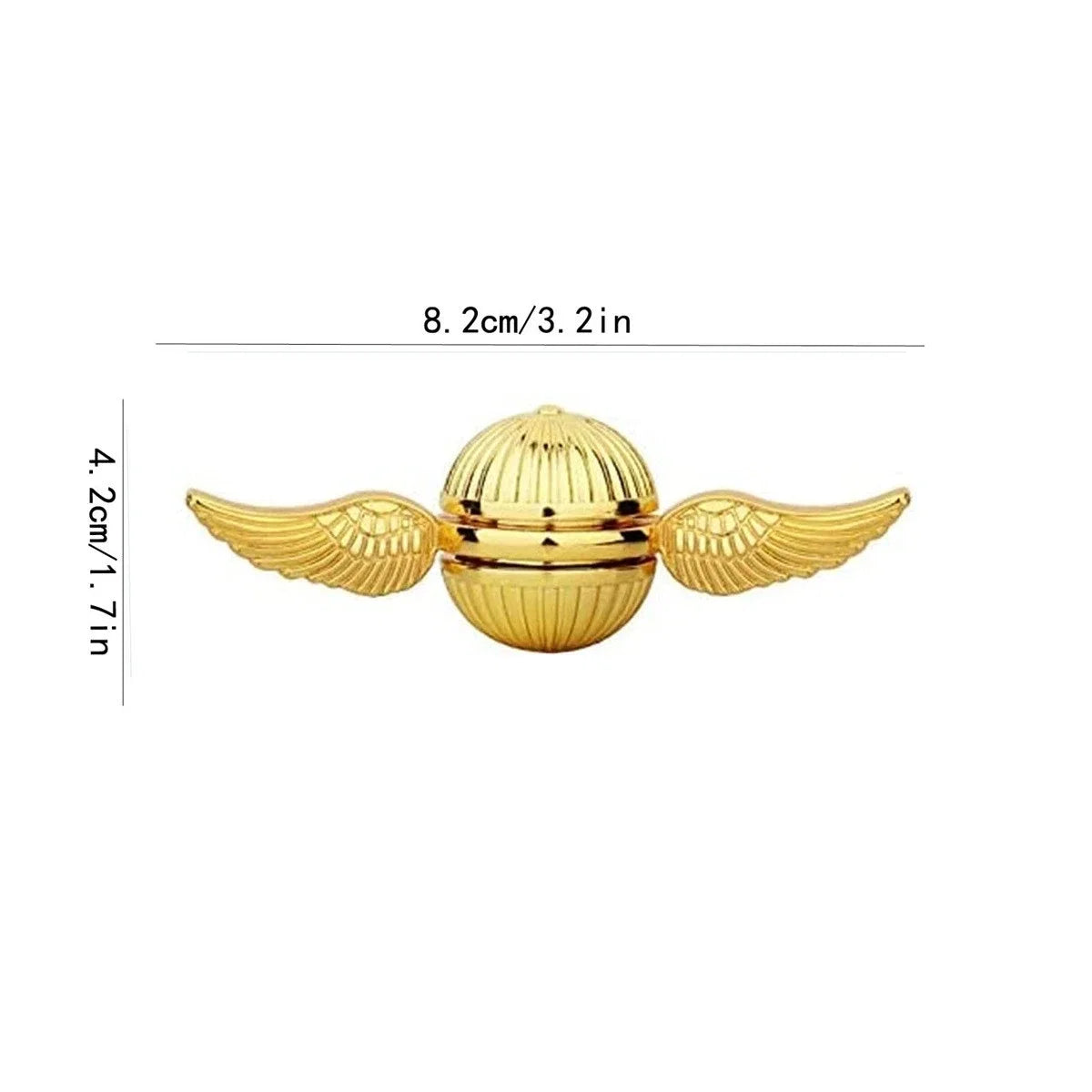 Golden Snitch Cupid Fidget Spinner - Metal Angel Wings Antistress Hand Spinner Toy for Kids & Gifts
