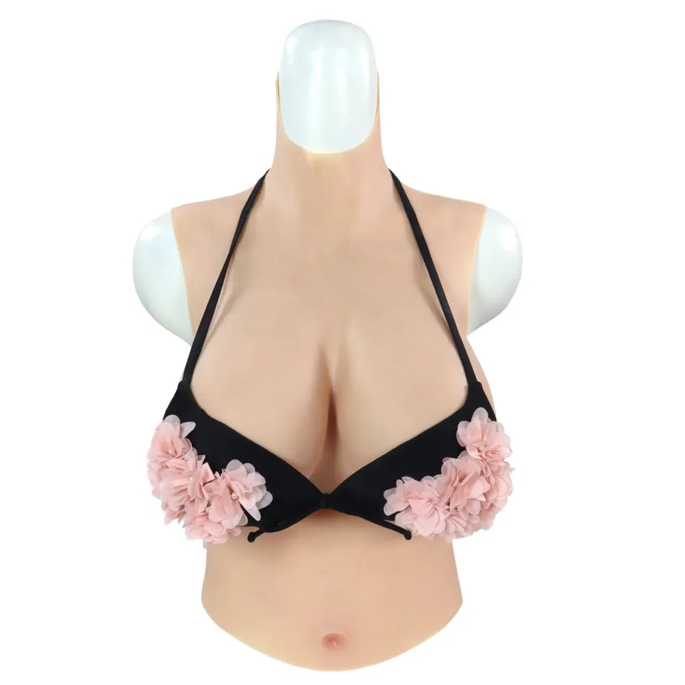 Silicone Breast Forms - Realistic Half-Body Breastplate with C/D/G/H Cup Options