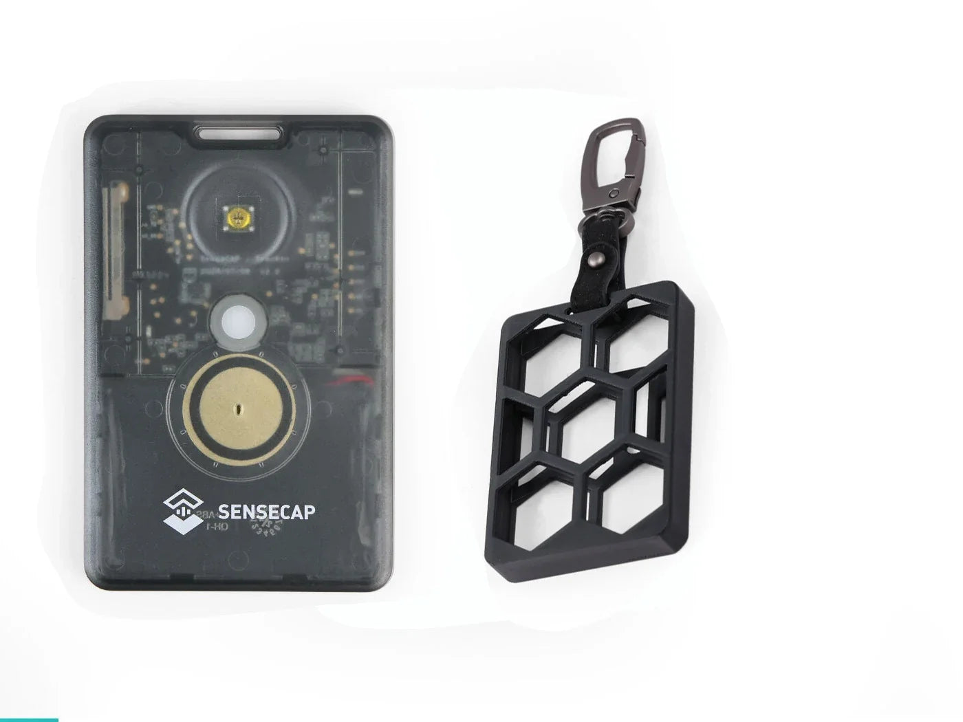 SenseCAP Meshtastic LoRa T1000E Protective Case - Leather Keychain Cover for Card Tracker