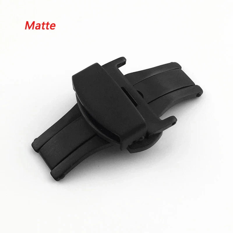 Stainless Steel Butterfly Buckle – Polished & Matte Watch Band Clasp for 16mm, 18mm, 20mm, 22mm Straps