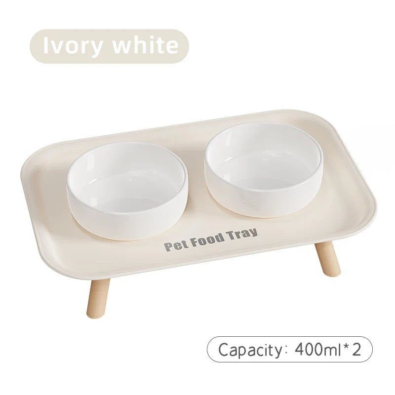 Colorful Dopamine Pet Double Bowl – Stainless Steel Large Capacity Cat & Dog Feeding & Water Dish Fashion Pet Bowl Set