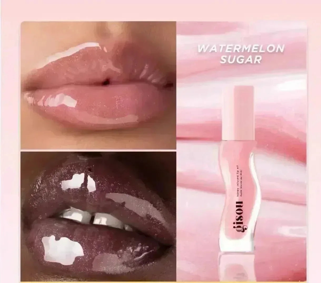 Gisou Autumn/Winter Limited Edition Lip Oil Gloss — Long-Lasting Moisturizing, Plumping & Exfoliating Milky Mocha Lip Care