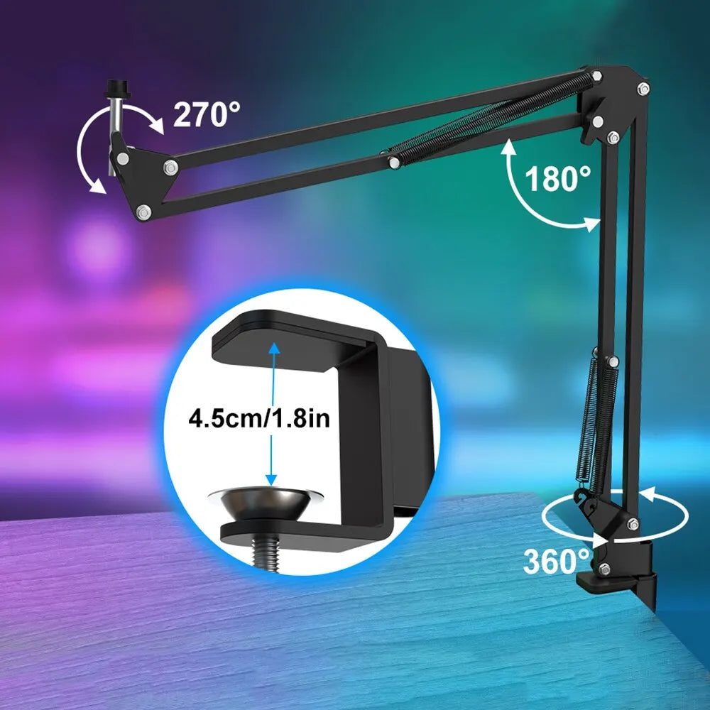 Haomuren USB Podcast Microphone Kit - Cardioid Condenser Mic with Boom Arm for PC Recording, YouTube & Streaming