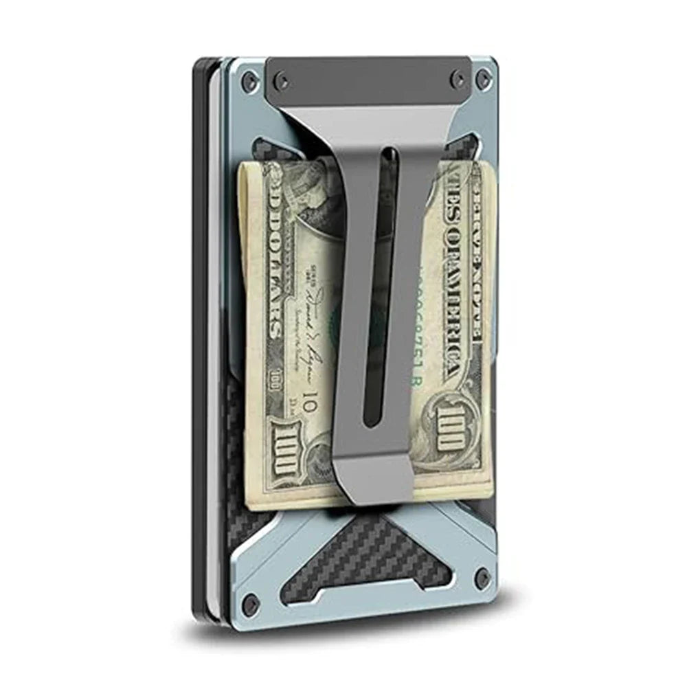 MagSafe Wallet & Money Clip with AirTag Holder + Magnetic Sheet — Fits Magnetic & Non-Magnetic Phones