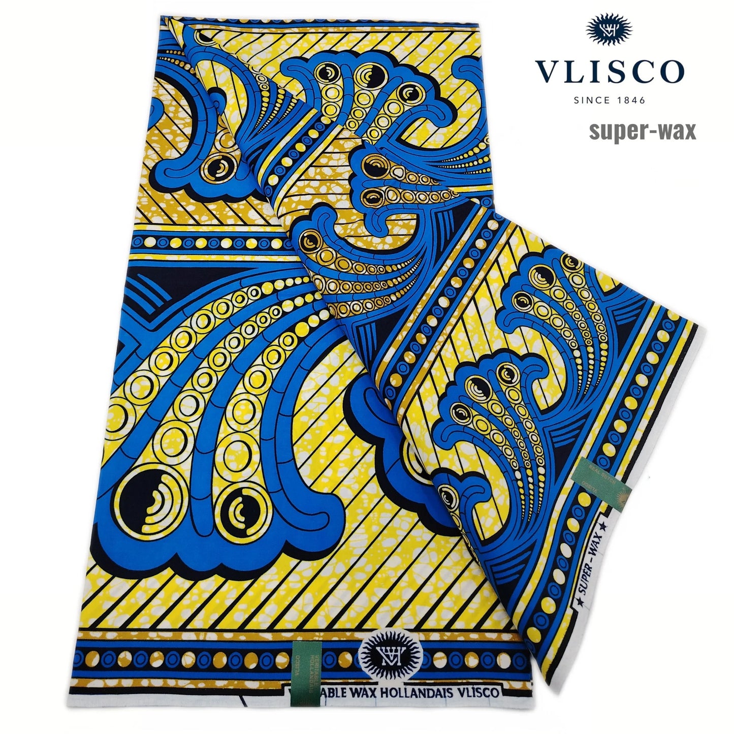 Original African Wax Print Fabric - 6 Yards Soft 100% Cotton Nigerian Ankara Pagne Batik Material