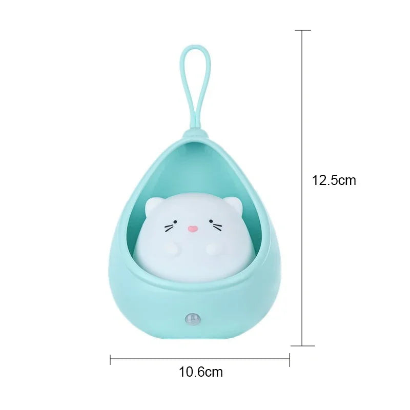 LED Night Light with Human Sensor – USB Rechargeable Sleep Lamp for Bedroom, Bedside, Corridor & Desktop Decoration