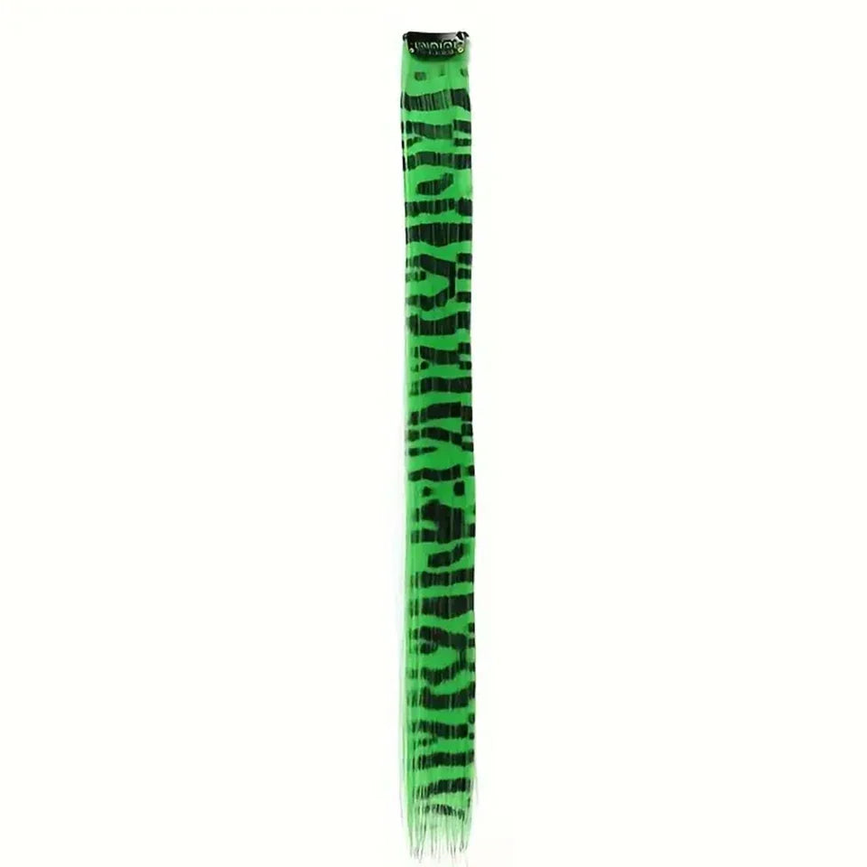 Colorful Feather Hair Extension - Clip-In Synthetic Hairpiece for Women Cosplay Y2K Style