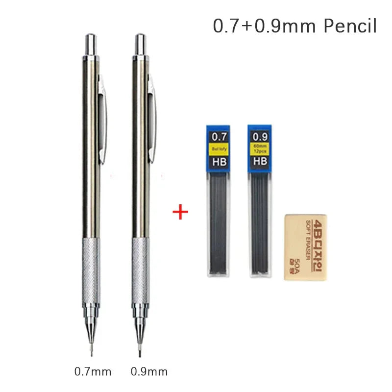 Full Metal Mechanical Pencil Set ā 0.3ā2.0mm Automatic Pencils for Art, Drawing & School