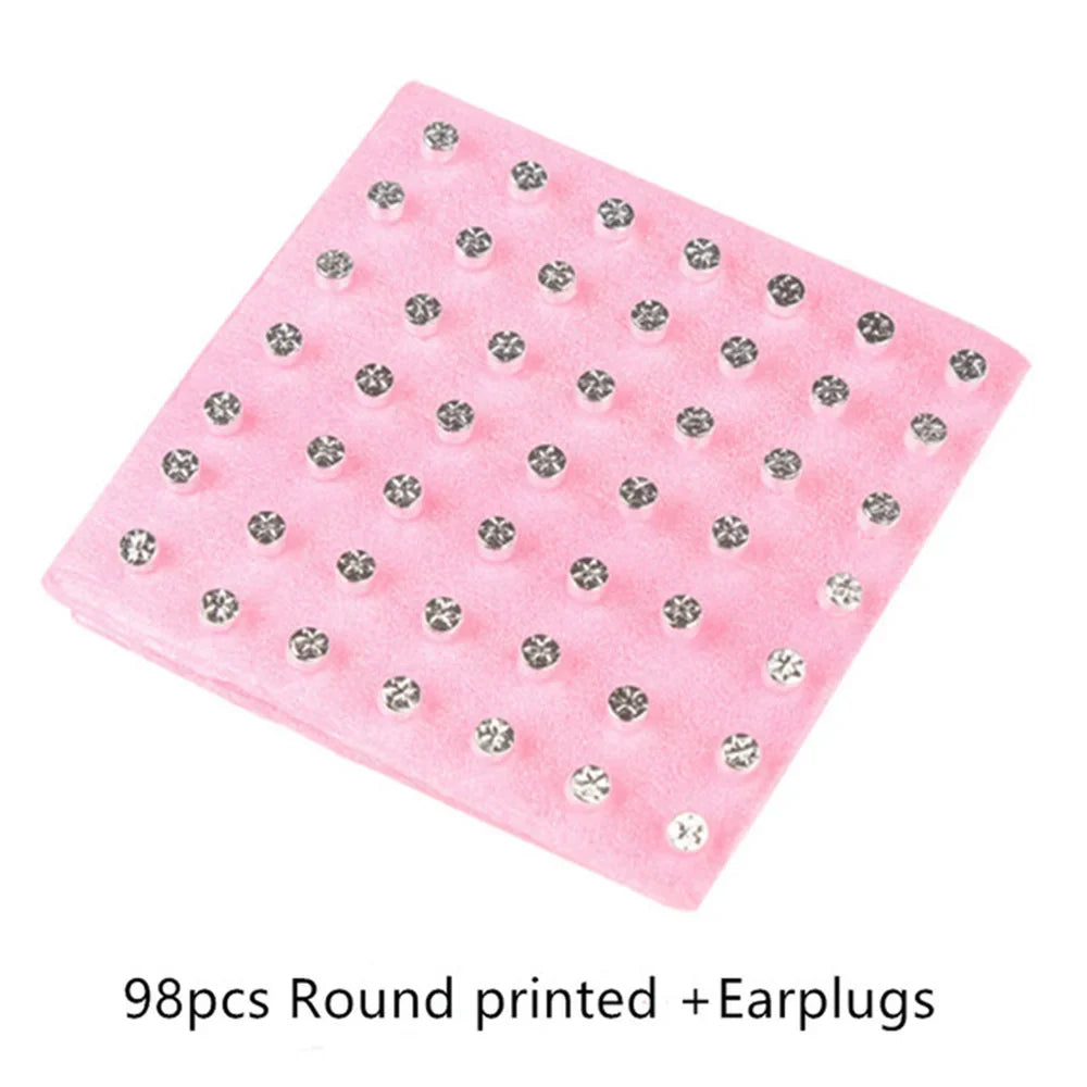 98pcs Ear Piercing Stud Earrings - Medical Body Jewelry Set for Piercing Gun Tools and Accessories
