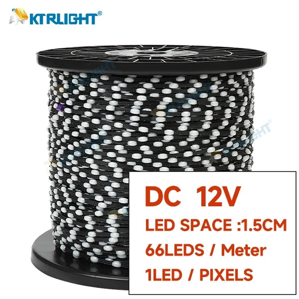 WS2811 RGB Pixel String Lights - DC12V 3-Pin Addressable IP68 Fairy Lights for Room, Ramadan & Outdoor Decor