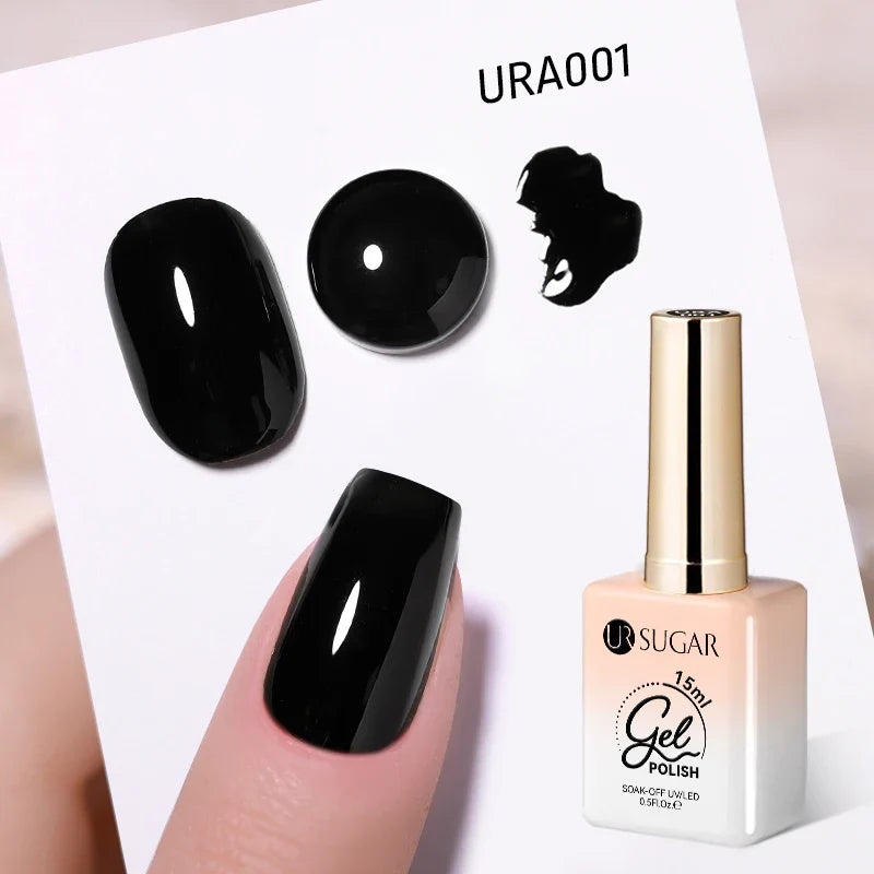 UR SUGAR Champagne Gold Silver Reflective Glitter Gel Nail Polish 15ml - Semi-Permanent Soak Off UV Manicure Art Varnish