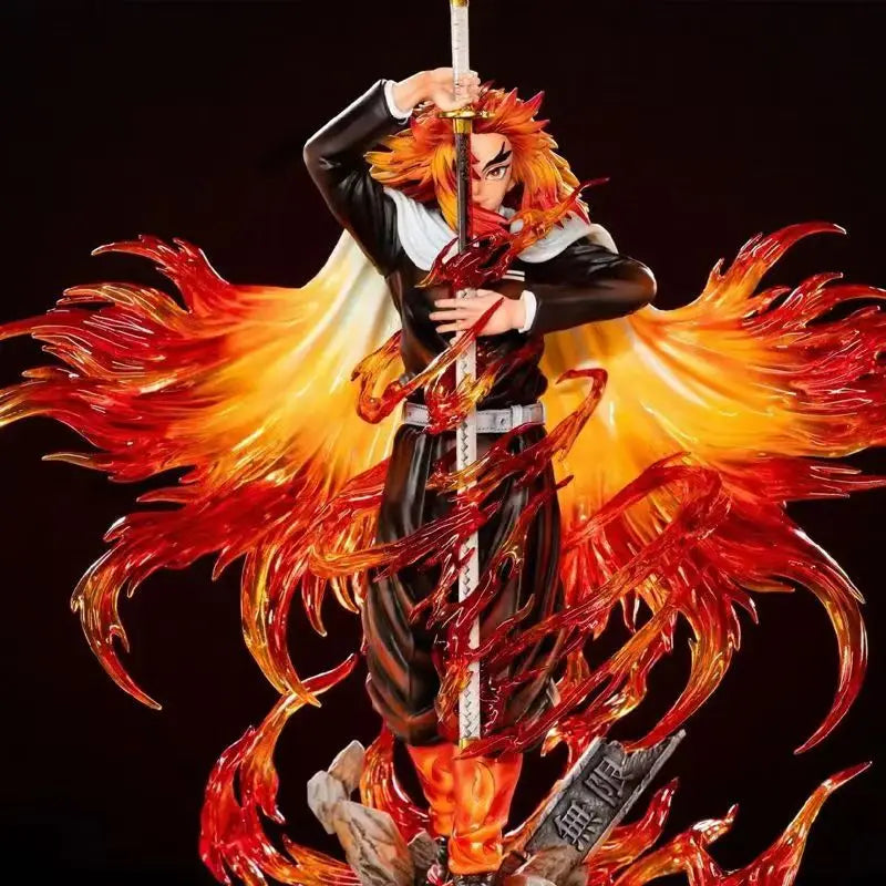 30cm Demon Slayer Rengoku Kyoujurou Figure – PVC Anime Figurine Statue for Collection, Desk Decoration & Gift
