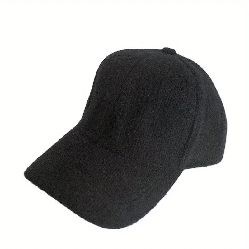 Warm Rabbit Fur Snapback Cap β Adjustable Windproof Baseball Hat for Men & Women, Autumn/Winter Outdoor Travel