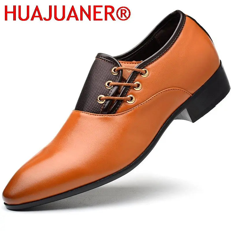 2026 Classic Men’s Leather Dress Shoes - Round Toe Oxford Business Casual Wedding Shoes, Formal Style Sizes 38-48
