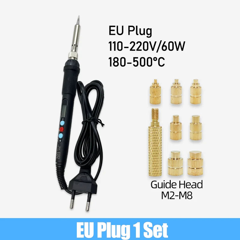 Heat Set Insert Tool Kit for 3D Printing β M2βM8 Brass Threaded Copper Nuts & Soldering Iron Tips