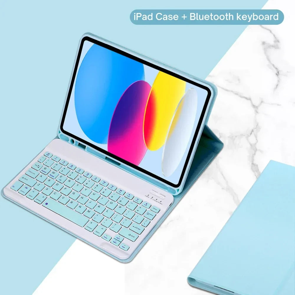 iPad 10th Generation 2022 Case – 10.9 Inch with Detachable Wireless Bluetooth Keyboard & Tablet Cover