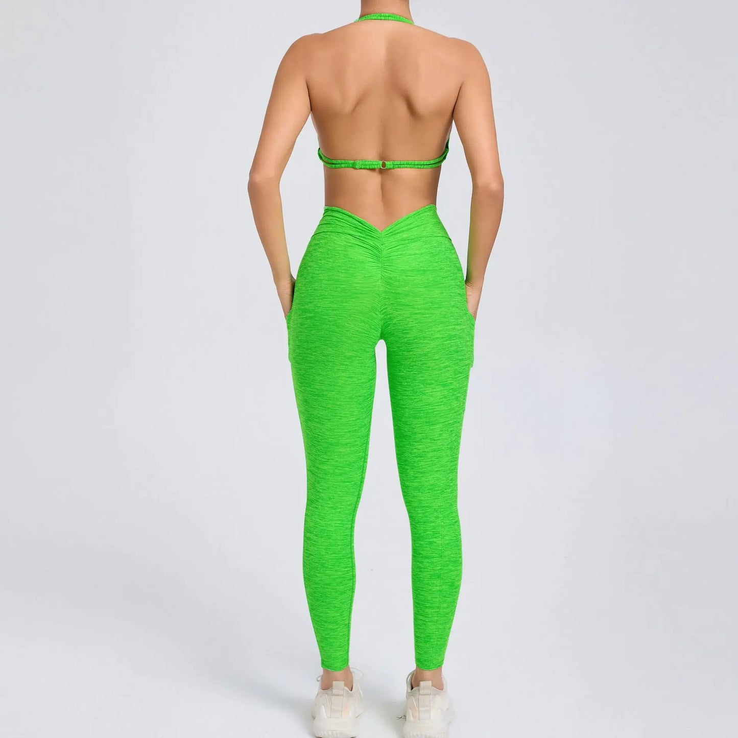 Sexy Women’s Yoga Set – Crop Top Sports Bra & Shorts Gym Tracksuit for Running, Fitness & Workout