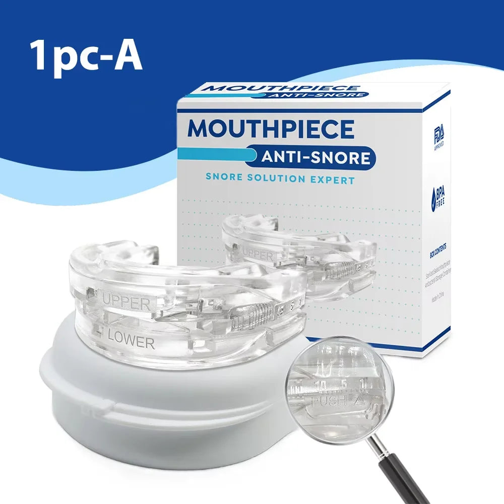 Silicone Anti-Snore Mouthpiece – Mouth Guard for Snoring, Bruxism, Sleep Apnea, and Teeth Protection