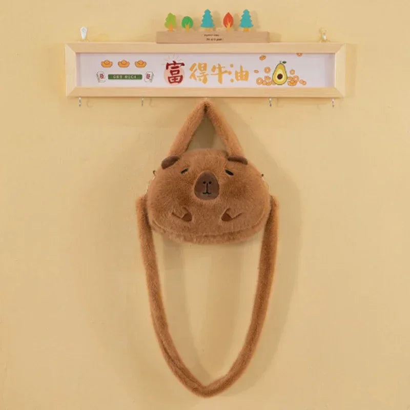 Capybara Plush School Bag – Large Capacity Casual Backpack for Students