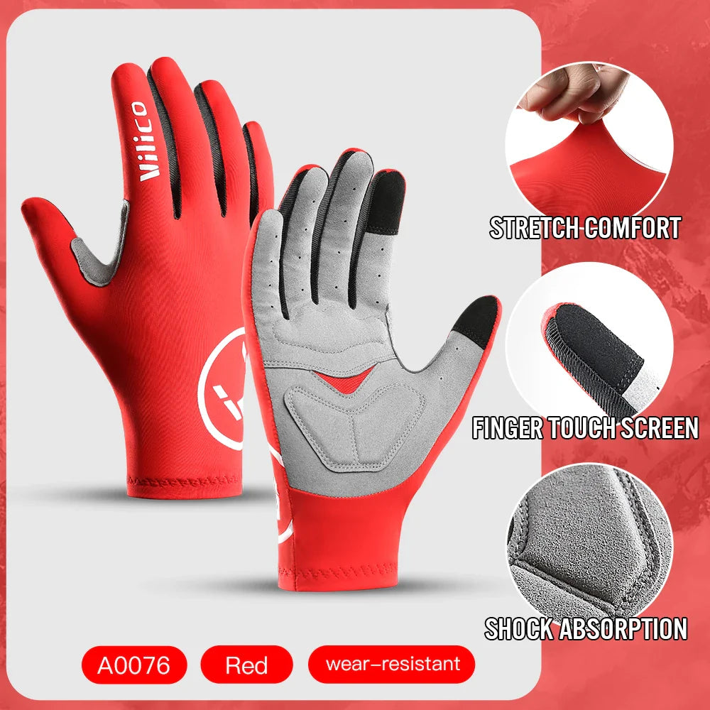 Vilico Professional Cycling Gloves – Touchscreen, Shockproof, Anti-Slip & Wear-Resistant Riding Gloves