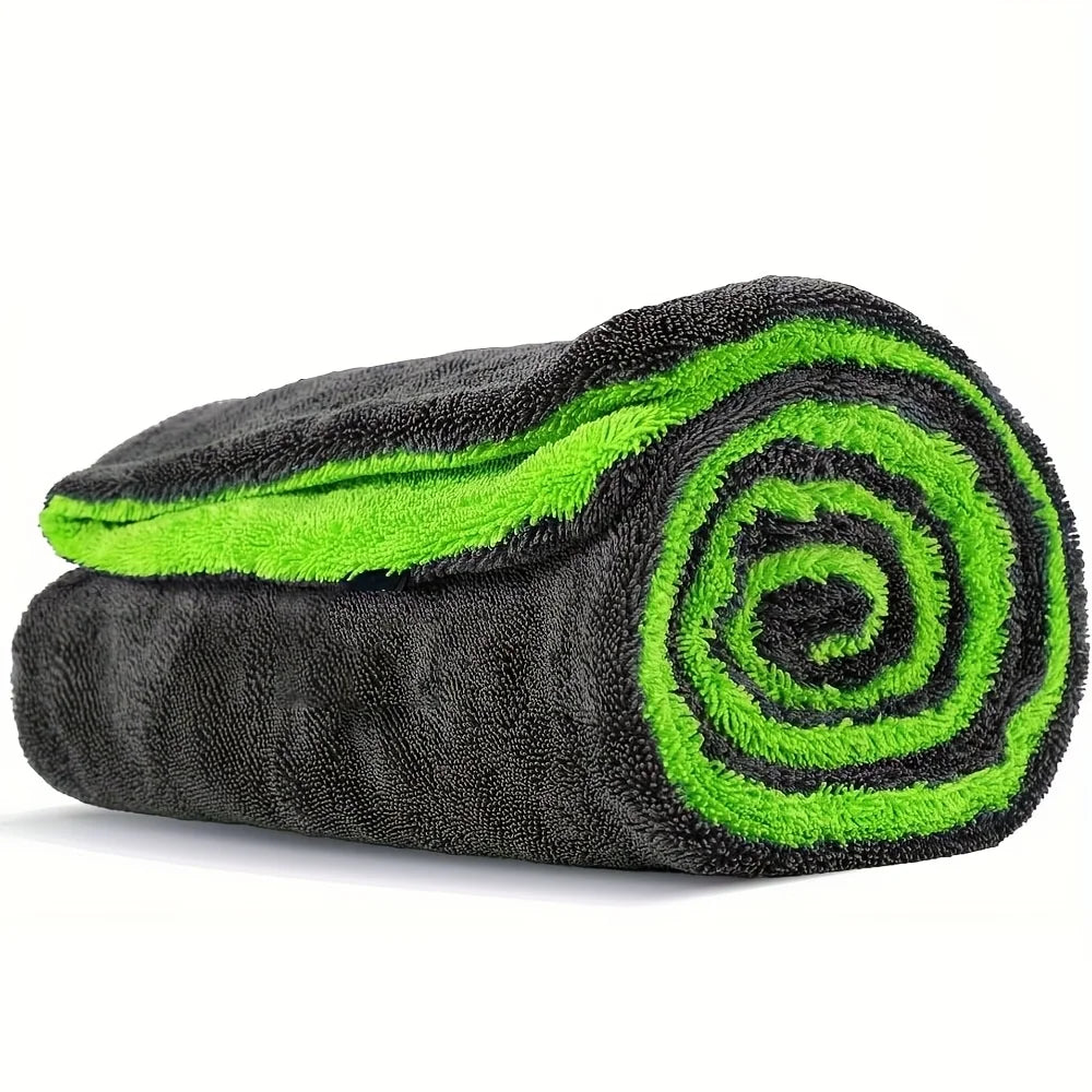 1000GSM Double-Sided Microfiber Car Drying Towel for SUV & Truck – High Absorbency Scratch-Free Cloth with Twisted Yarn Technology
