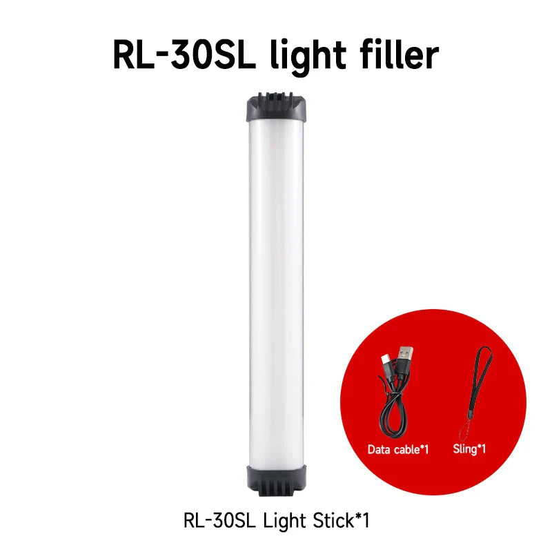 MIAOTU 30cm Handheld RGB LED Stick Light β Colorful Photography Wand with CRI 95+, 2500K-9000K Studio Lamp