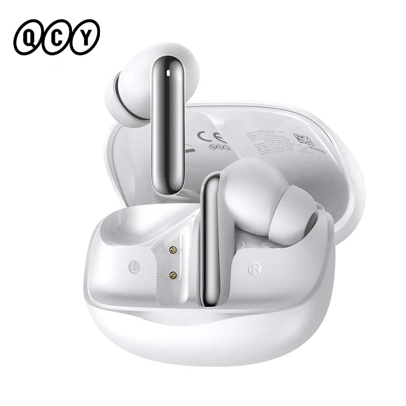 QCY Melobuds N50 ANC Wireless Earbuds - Bluetooth 5.4 Noise Cancelling Earphones with 6-Mic Clear Calls & Multipoint Connection
