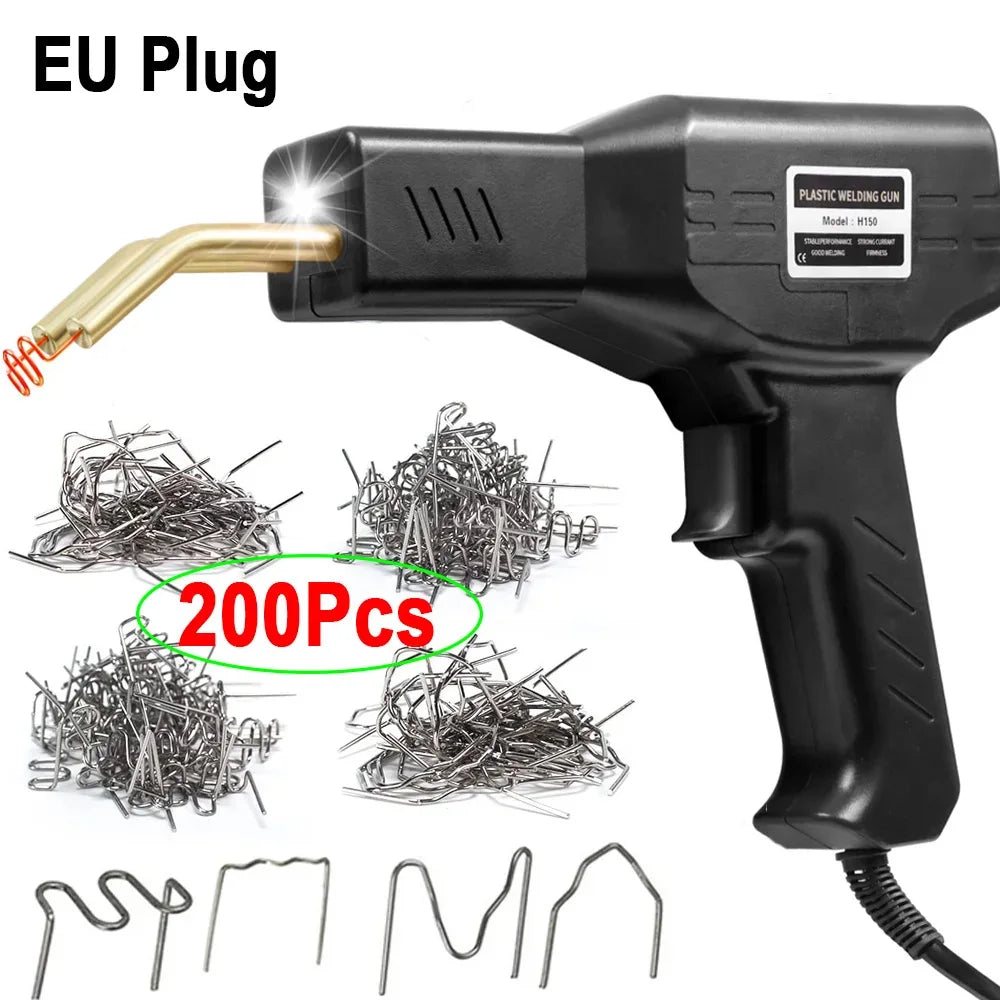 50W Plastic Welding Repair Kit - Hot Stapler & Bumper Soldering Gun for Car, PVC and Garage Repairs
