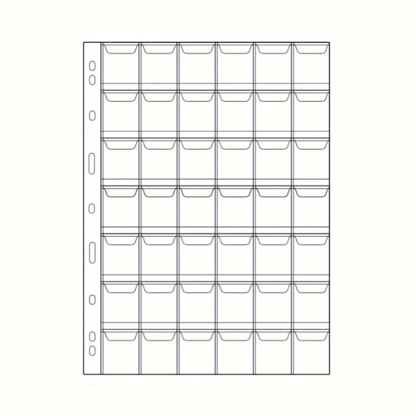 42 Pocket Coin Collection Pages - 9 Hole Coin Sleeves for Collectors, Stamps, Badges & Hobby Storage