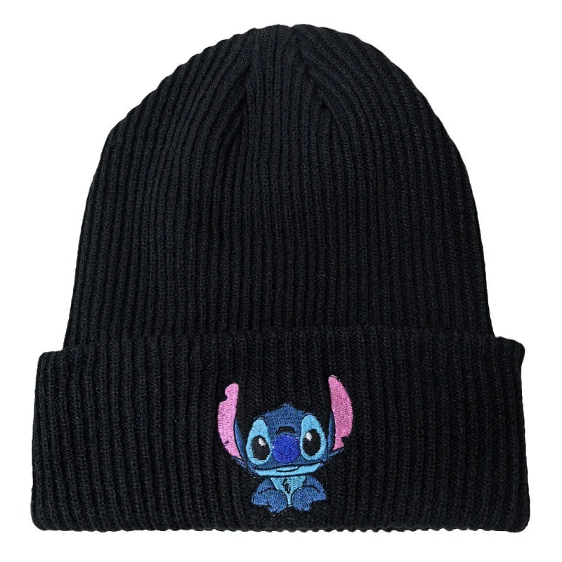 Cartoon Embroidered Knit Beanie Hat β Cute Unisex Stretchy Thermal Cap for Adults & Kids, Perfect Christmas Gift