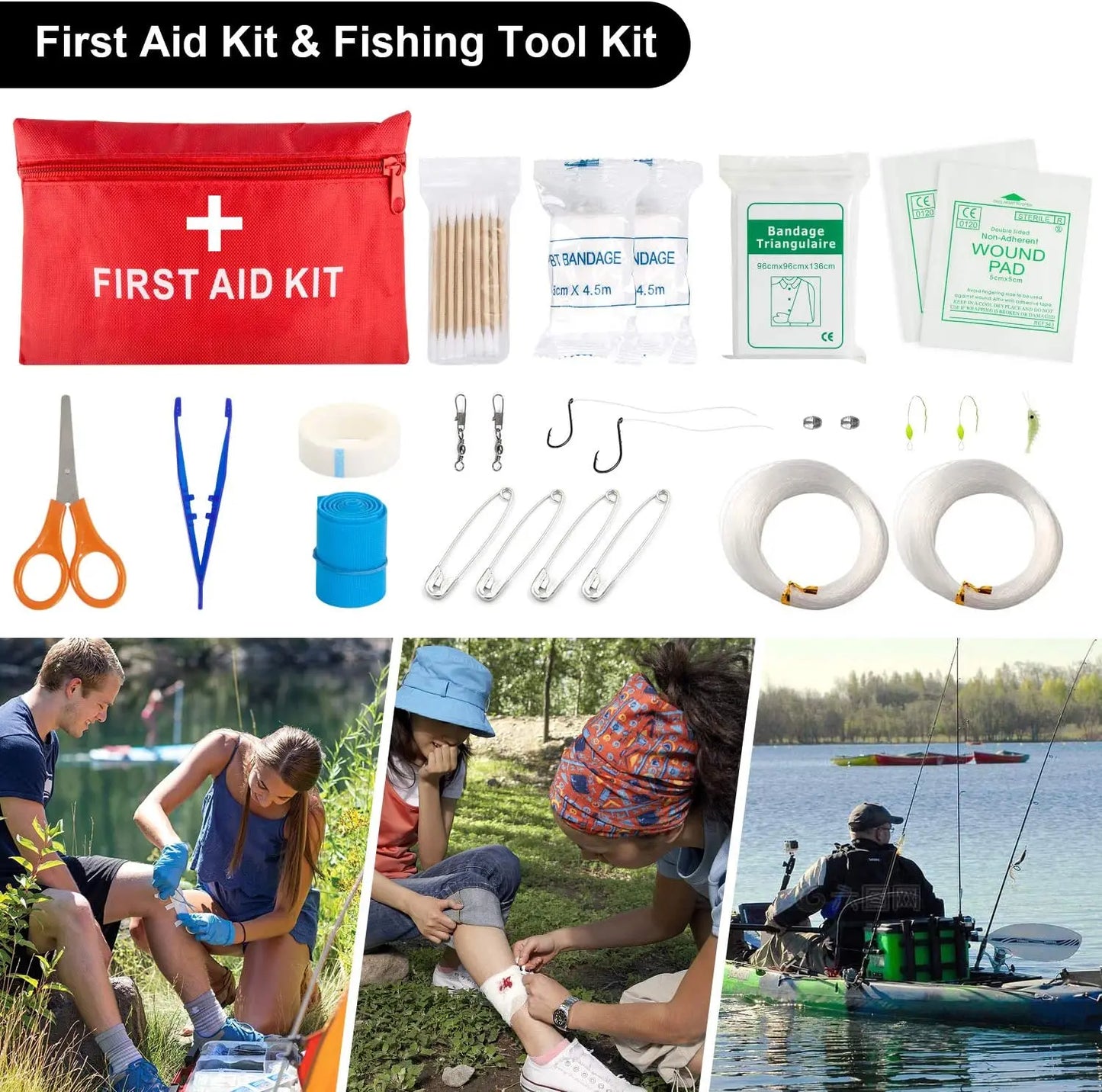 Professional Emergency Survival Kit - Military Style First Aid Gear Set for Hiking, Camping & Outdoor Adventures