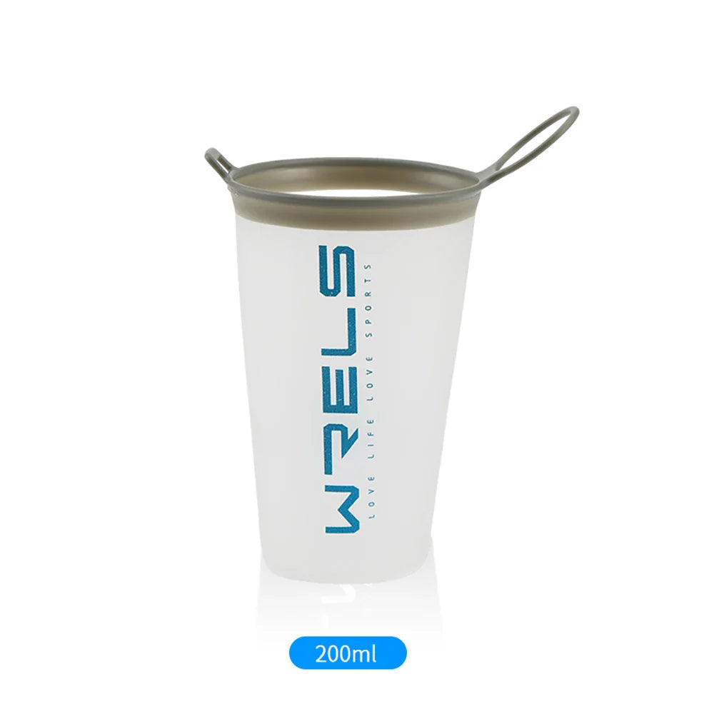 200ml Foldable Sports Water Cup — Lightweight, Portable Soft Cup for Marathon, Running & Cross-Country Activities