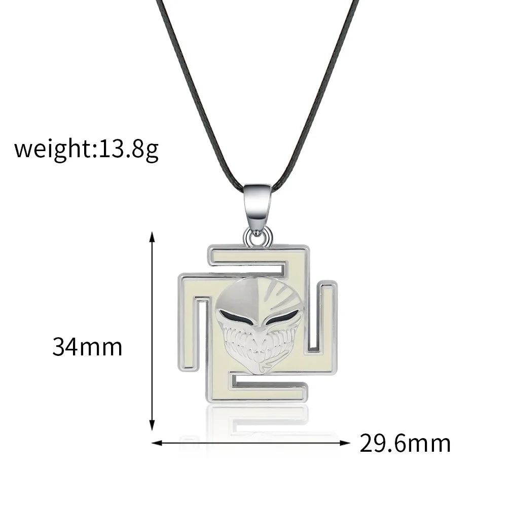 Bleach Ichigo Kurosaki Keychain Necklace - Anime Cosplay Pendant Charm for Men & Women Backpack Jewelry Gift
