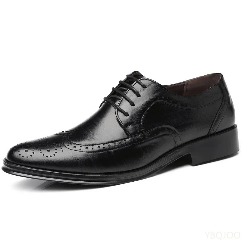 Men's Pointed Toe Formal Shoes - Comfortable Office & Wedding Dress Shoes