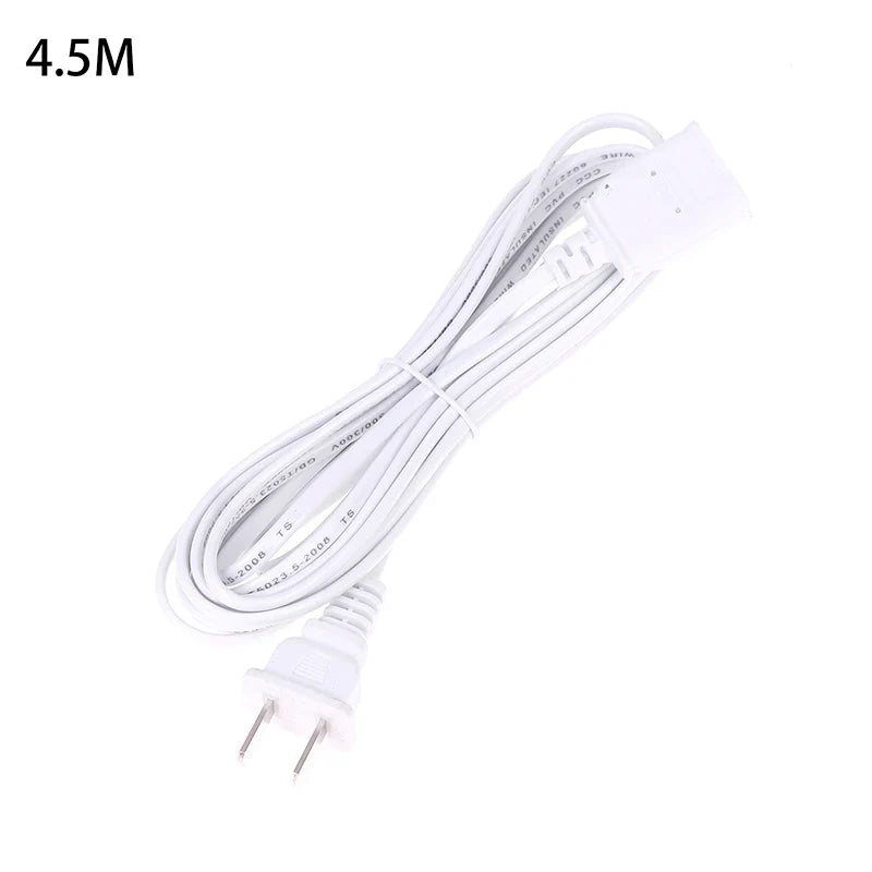 AC Power Cord with ON/OFF Switch - Two-Pin Plug Extension Cable Adapter for Home & Electronics