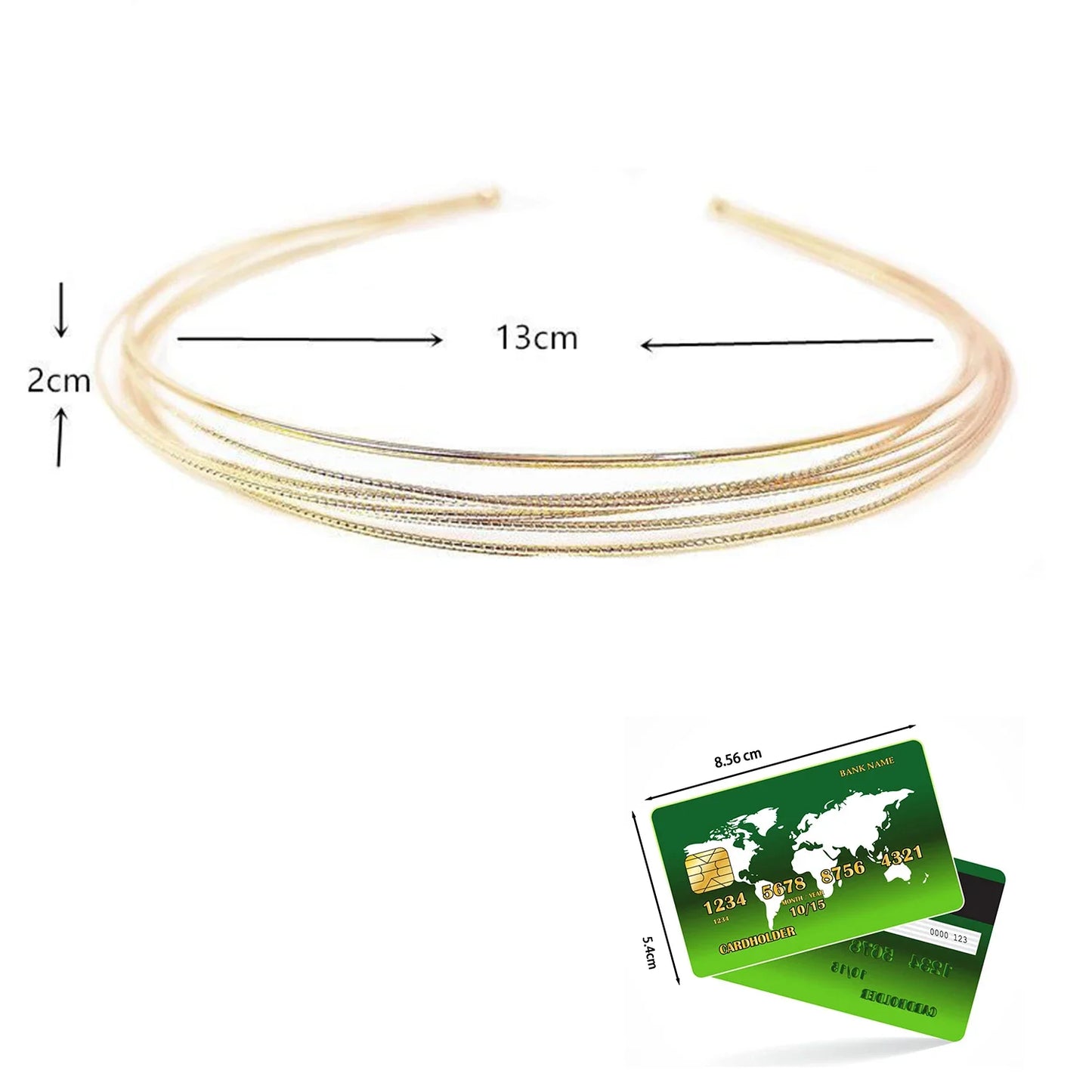 Thin Gold Multilayer Headbands: Women's Alloy Hair Hoop with Double Root Design - Smooth Hair Accessories for a Stylish Look