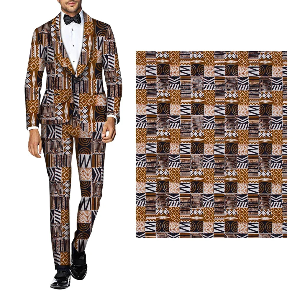 African Ankara Kente Wax Fabric - 3/6 Yard 100% Polyester Party Dress Print FP6640
