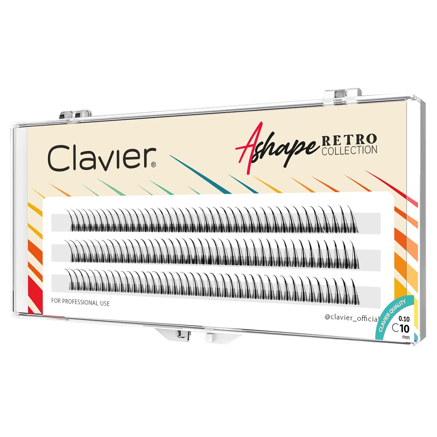 Clavier Vintage A-Shape Individual Eyelash Clusters โ High-Quality Synthetic Silk Lash Extensions for Natural Look