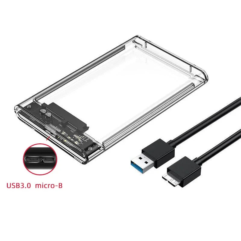 USB 3.0 Type-C to SATA III HDD SSD Enclosure for 2.5 Inch Hard Drive - External Storage Case with UASP Support