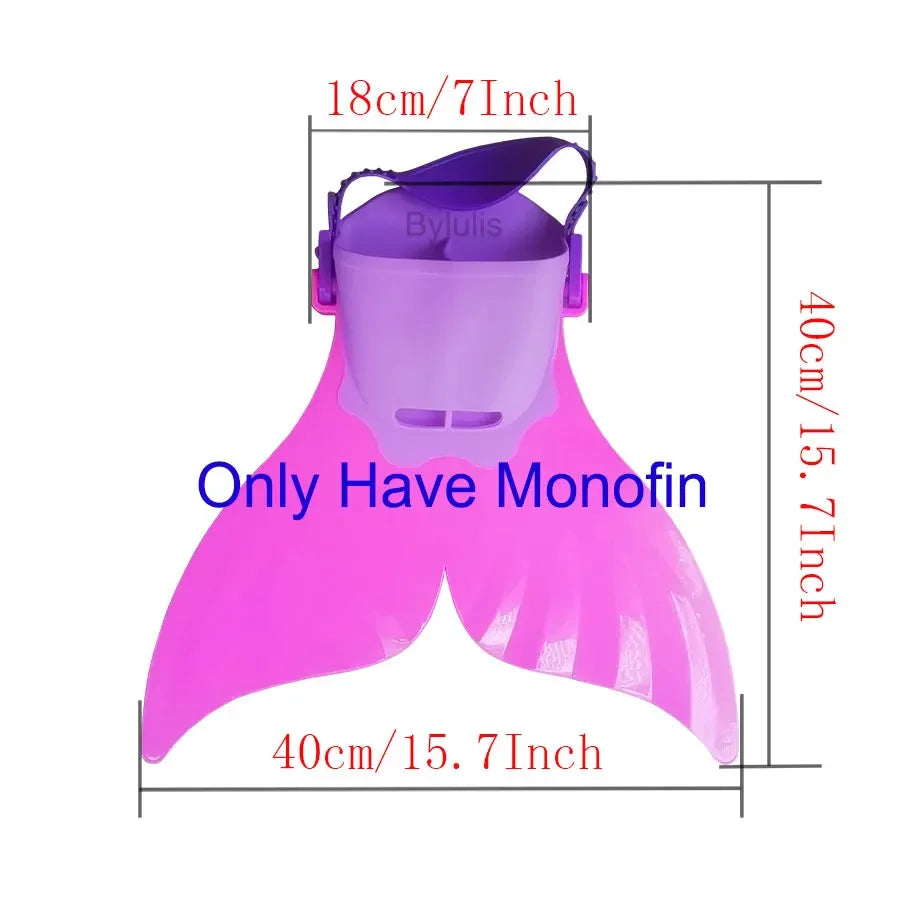Kids Mermaid Tail Swim Costume - Girls Mermaid Swimsuit for Swimming, Cosplay & Birthday Party Dress Up