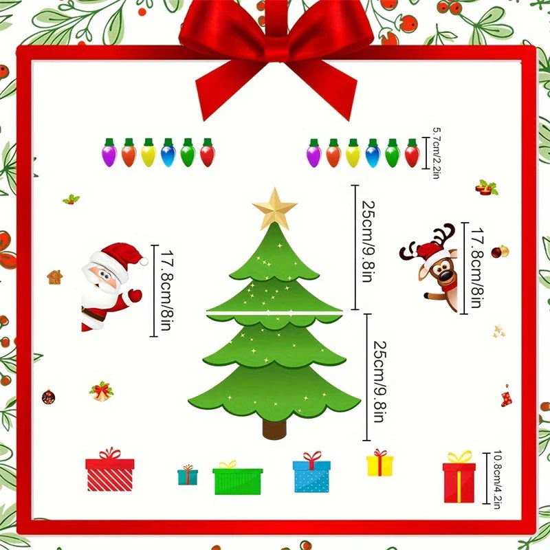 Magnetic Christmas Tree Fridge Decor – Santa & Reindeer Holiday Magnets for Refrigerator & Metal Surfaces