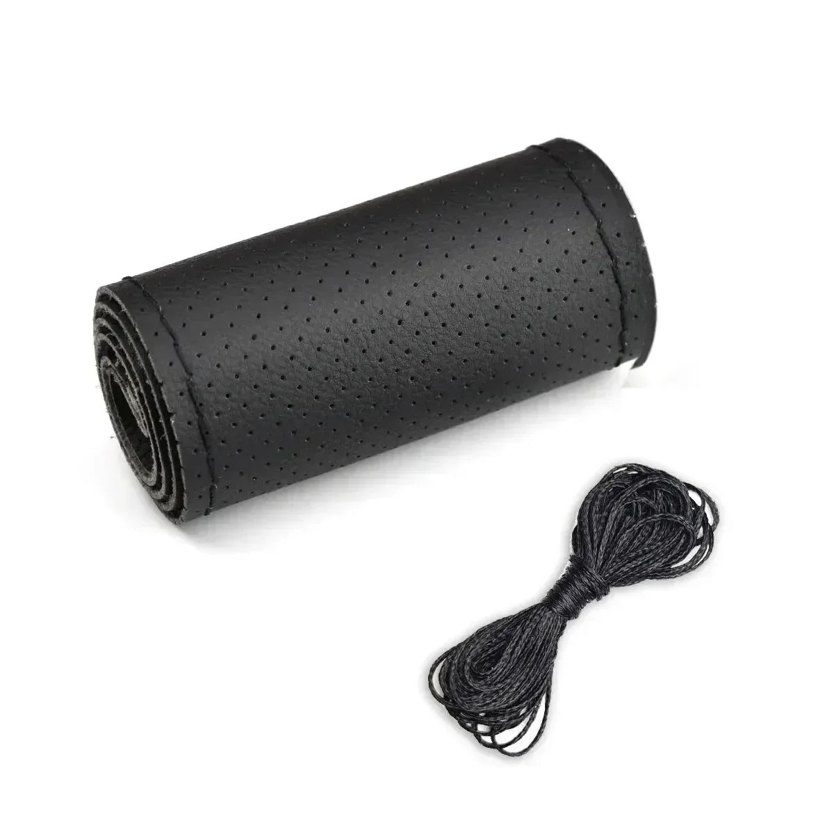 DIY Leather Steering Wheel Cover Kit - Needle & Thread Braided Car Interior Accessory