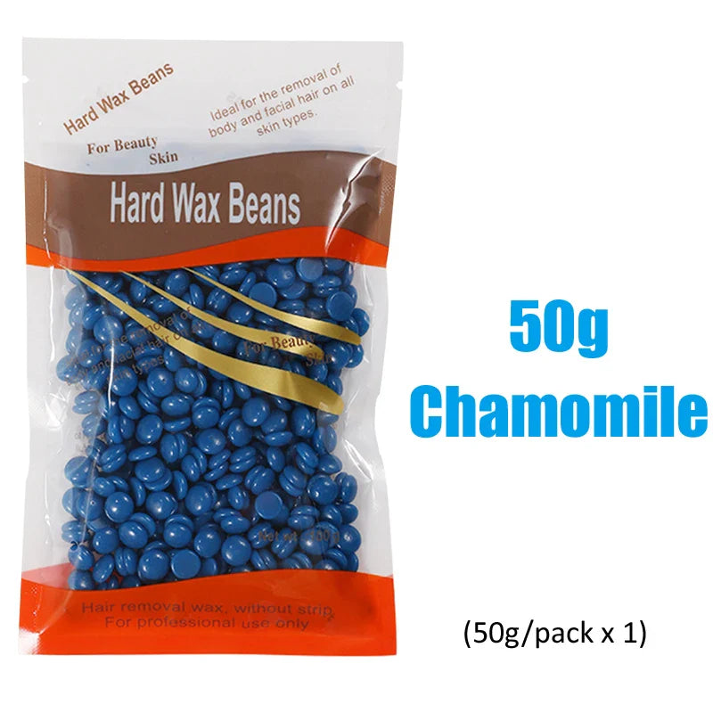 500g/200g/50g Hard Wax Beans – European Brazilian Pearl Wax for Hair Removal & Wax Warmer Machine